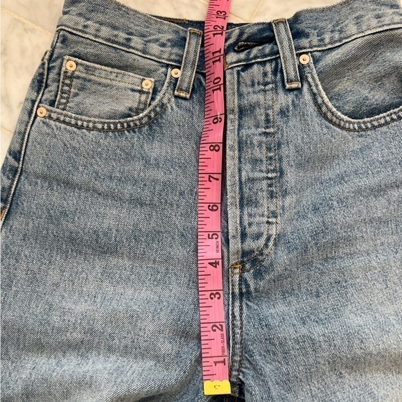 ARITZIA Denim Forum - Joni high waisted boyfriend distressed button fly jeans 24 - Picture 7 of 9